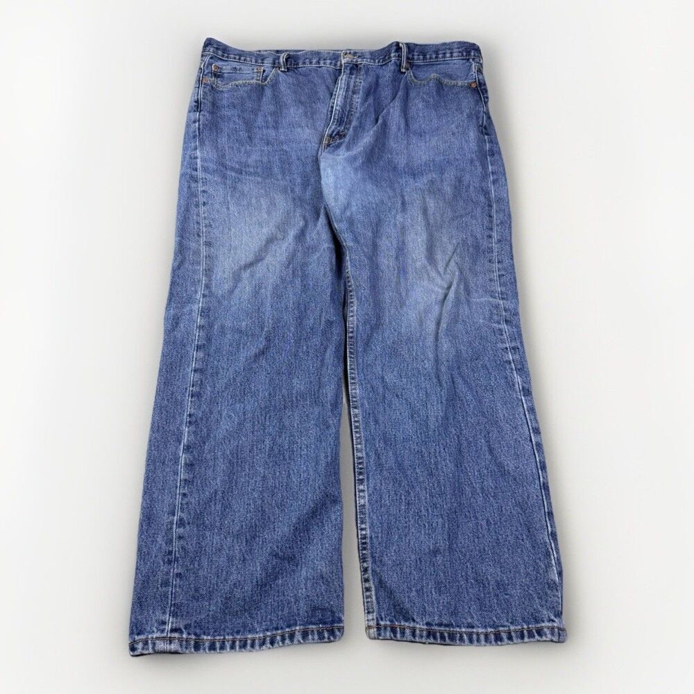 Y2K Levi’s 505 Rare Blank Tab Baggy Skater Medium Wash Denim Jeans 46 x 30